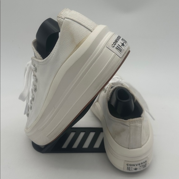 Chuck Taylor All Star Move White Classic Canvas Platform Lace up Women Size 9.5 - Picture 4 of 15